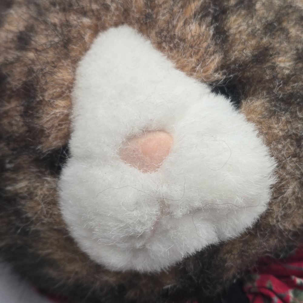Vtg 1992 Nick & Noel Christmas‎ Realistic Calico Kitty Cat 16" Plush - Picture 8 of 12